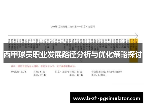 西甲球员职业发展路径分析与优化策略探讨